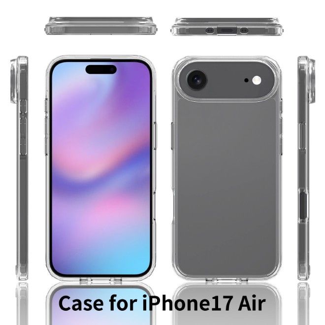 iPhone Air Hülle (PC / TPU Case) - Polycarbonat Rückseite + TPU Ränder - PureProtect Series - transparent