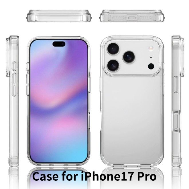 iPhone 17 Pro Max Hülle (PC / TPU Case) - Polycarbonat Rückseite + TPU Ränder - PureProtect Series - transparent