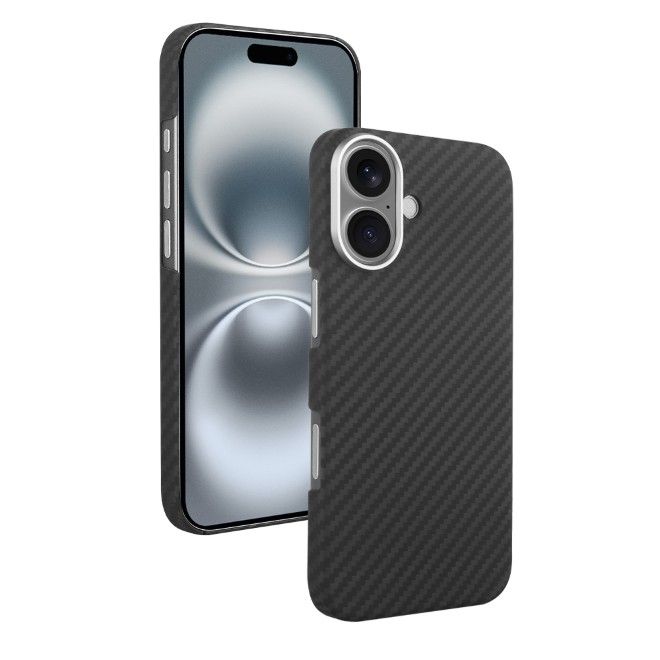 iPhone 17 Aramid Schutzhülle - Real Kevlar ArmourShell MagSafe Series Case - schwarz/grau