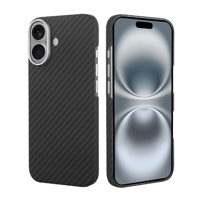 iPhone 17 Aramid Schutzhülle - Real Kevlar ArmourShell MagSafe Series Case - schwarz/grau