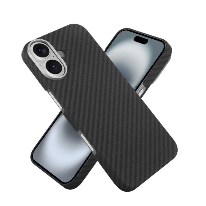 iPhone 17 Aramid Schutzhülle - Real Kevlar ArmourShell MagSafe Series Case - schwarz/grau