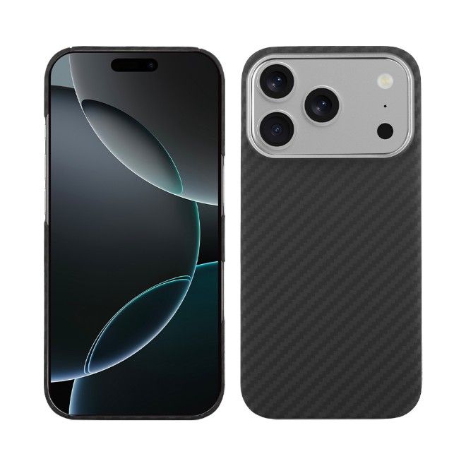 iPhone 17 Pro Aramid Schutzhülle - Real Kevlar ArmourShell MagSafe Series Case - schwarz/grau