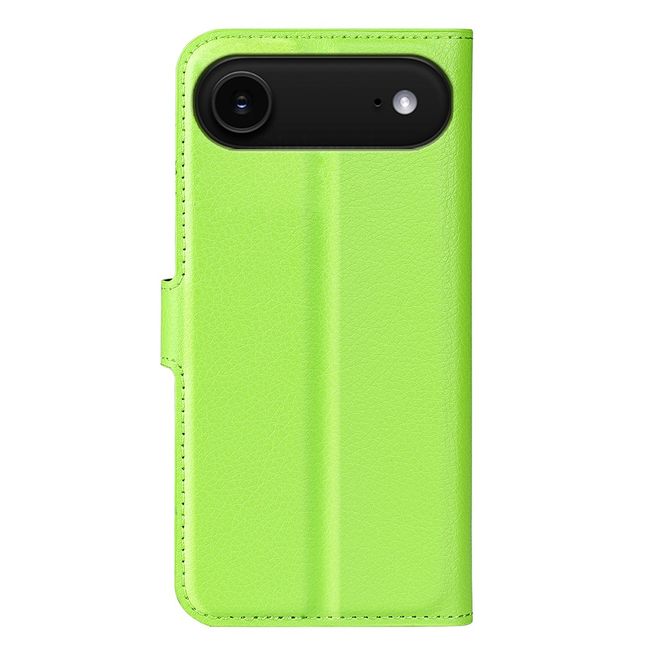 iPhone Air Handy Hülle - Litchi Leder Bookcover Series - grün