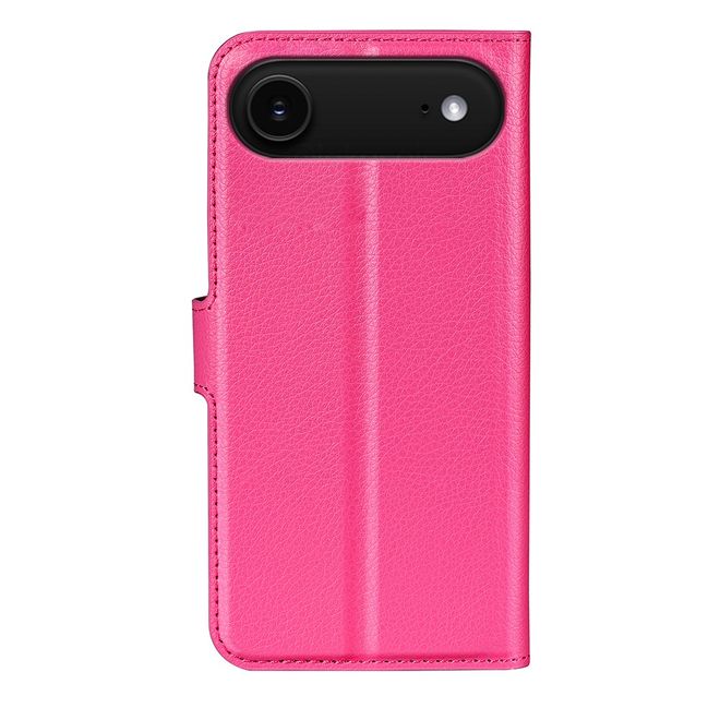iPhone Air Handy Hülle - Litchi Leder Bookcover Series - pink