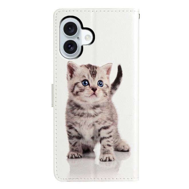 iPhone 17 Handy Hülle - Leder Bookcover Image Series - süsse Katze