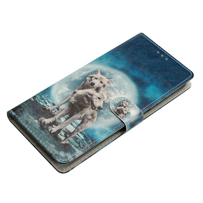 iPhone 17 Pro Handy Hülle - Leder Bookcover Image Series - Wolf