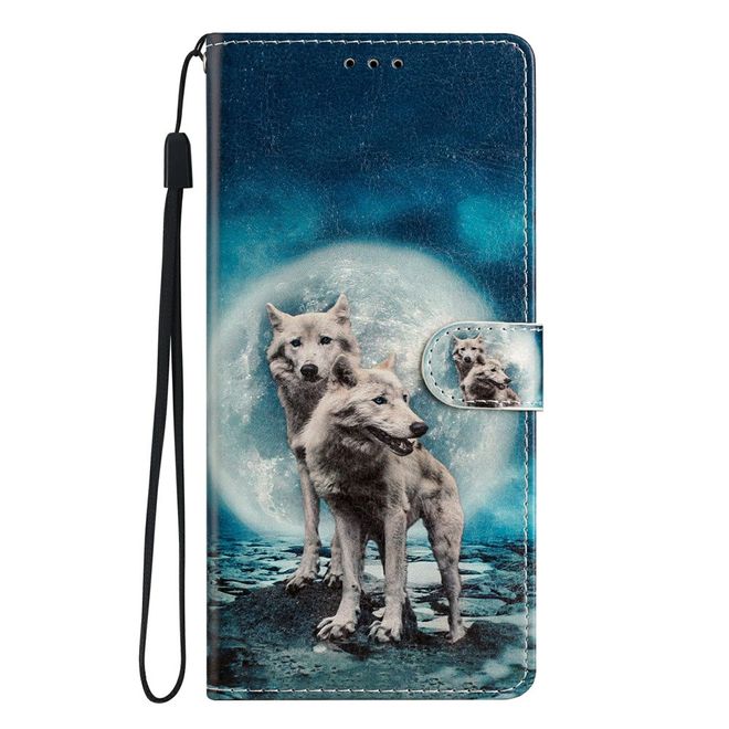 iPhone Air Handy Hülle - Leder Bookcover Image Series - Wolf
