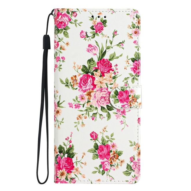 iPhone 17 Pro Max Handy Hülle - Leder Bookcover Image Series - rote Blumen