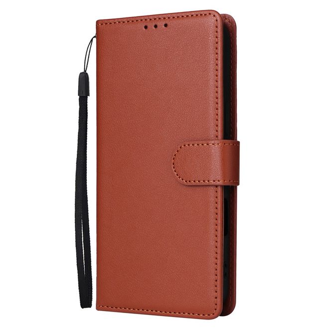 iPhone 17 Handy Hülle - Classic II Leder Bookcover Series - braun