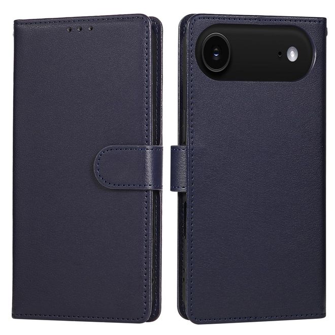 iPhone Air Handy Hülle - Classic II Leder Bookcover Series - blau