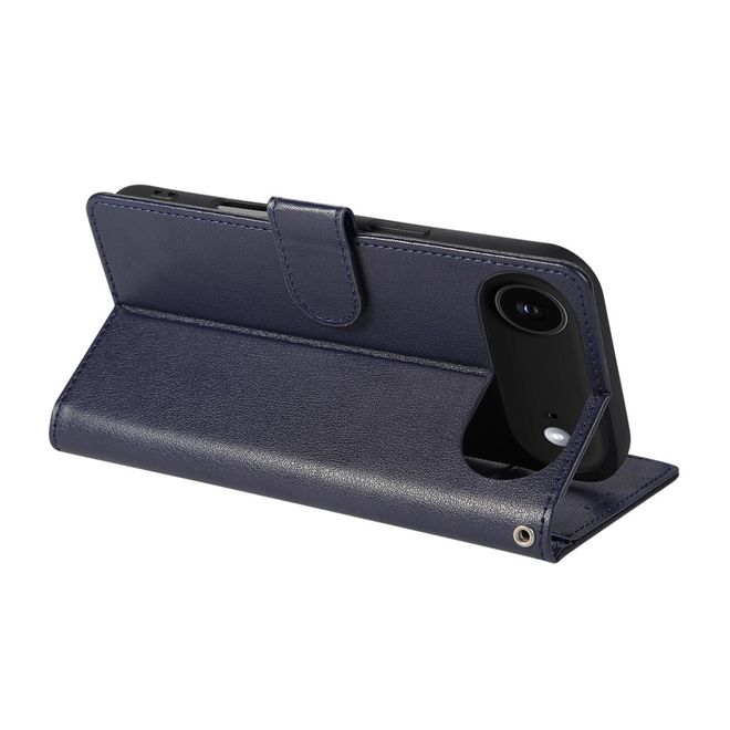 iPhone Air Handy Hülle - Classic II Leder Bookcover Series - blau