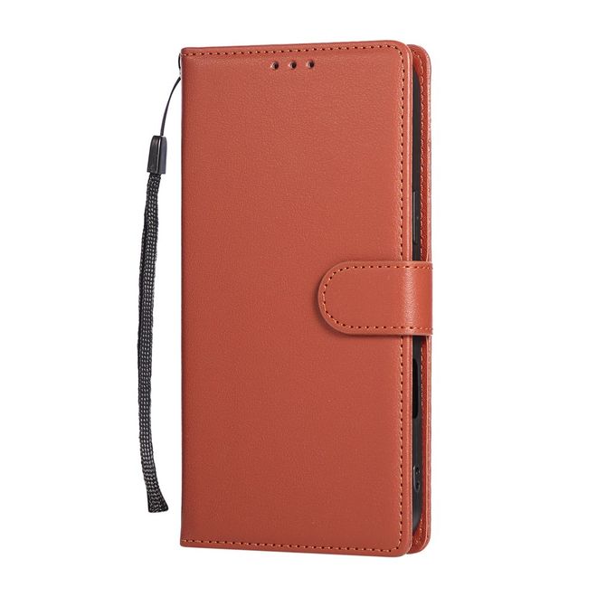 iPhone 17 Pro Max Handy Hülle - Classic II Leder Bookcover Series - braun