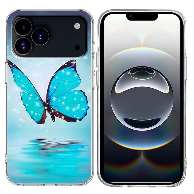 iPhone 17 Pro Handyhülle - Softcase Image TPU Series - blauer Schmetterling