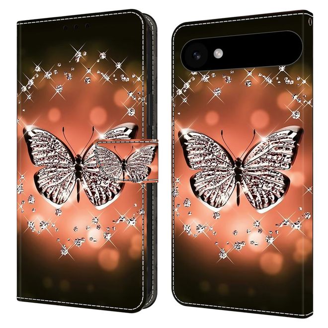 iPhone Air Handy Hülle - Leder Bookcover Image Series - Kristall Schmetterling