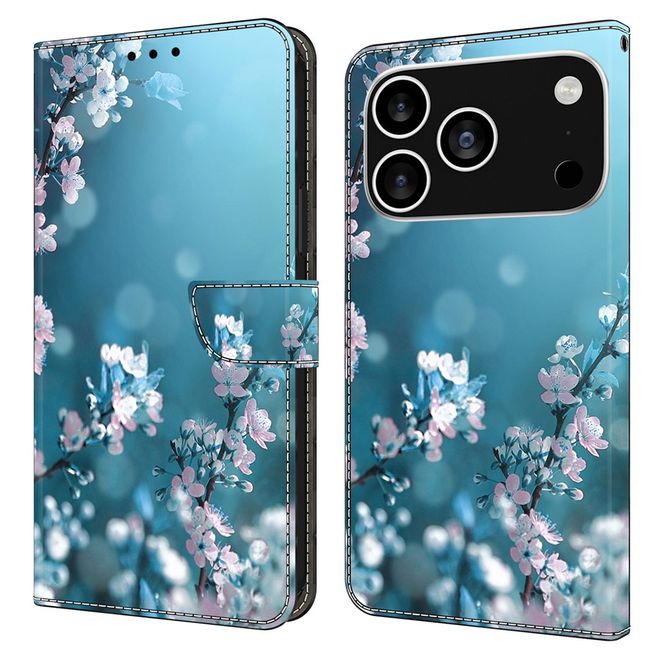 iPhone 17 Pro Max Handy Hülle - Leder Bookcover Image Series - Blumen