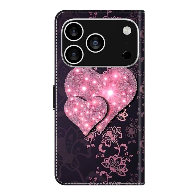 iPhone 17 Pro Handy Hülle - Leder Bookcover Image Series - Herze