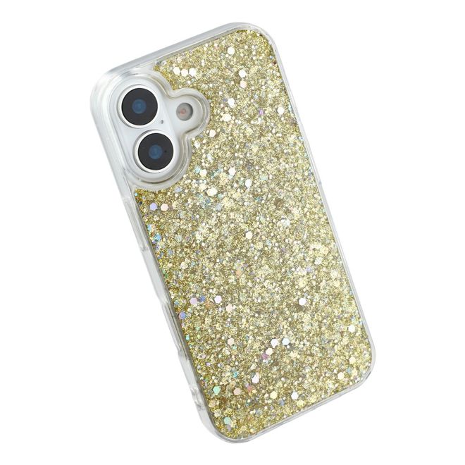 iPhone 17 Handy Hülle - Glitzer TPU Softcase Series - gold