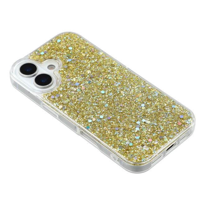 iPhone 17 Handy Hülle - Glitzer TPU Softcase Series - gold