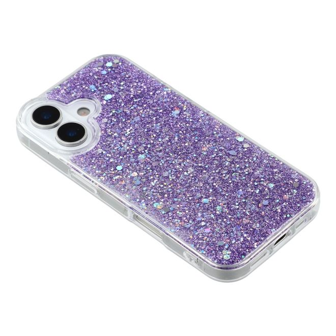 iPhone 17 Handy Hülle - Glitzer TPU Softcase Series - purpur