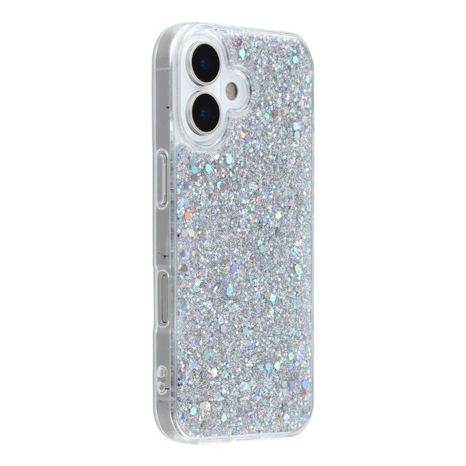iPhone 17 Handy Hülle - Glitzer TPU Softcase Series - silber