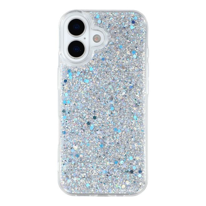 iPhone 17 Handy Hülle - Glitzer TPU Softcase Series - silber