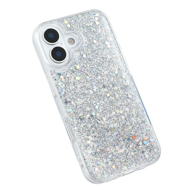 iPhone 17 Handy Hülle - Glitzer TPU Softcase Series - silber