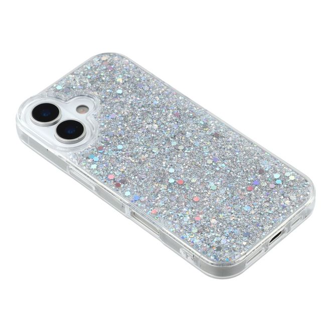 iPhone 17 Handy Hülle - Glitzer TPU Softcase Series - silber