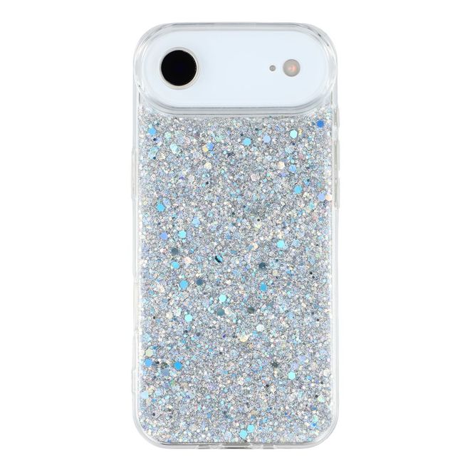 iPhone Air Handy Hülle - Glitzer TPU Softcase Series - silber