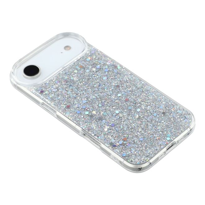 iPhone Air Handy Hülle - Glitzer TPU Softcase Series - silber