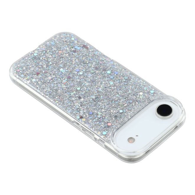 iPhone Air Handy Hülle - Glitzer TPU Softcase Series - silber