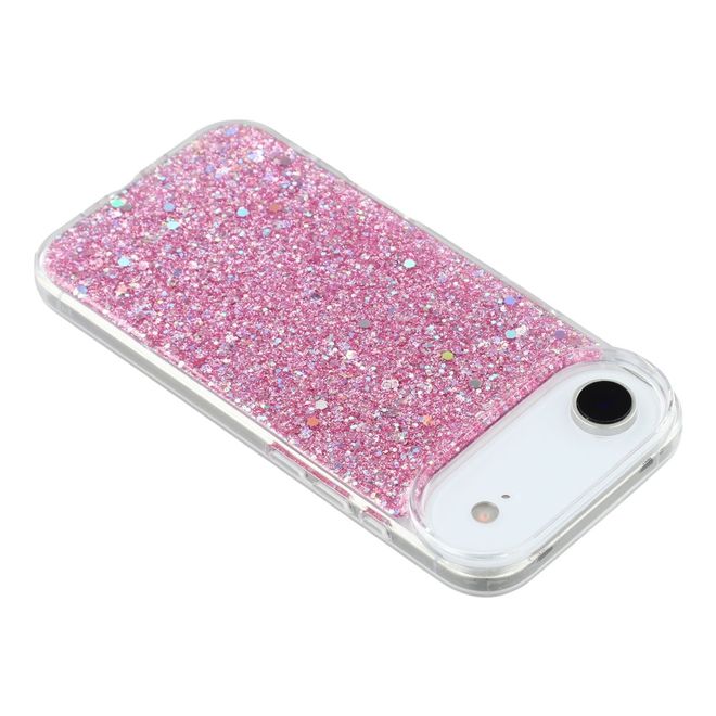 iPhone Air Handy Hülle - Glitzer TPU Softcase Series - rosa