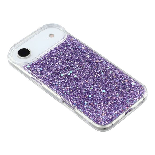 iPhone Air Handy Hülle - Glitzer TPU Softcase Series - purpur