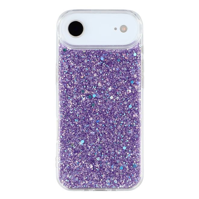 iPhone Air Handy Hülle - Glitzer TPU Softcase Series - purpur