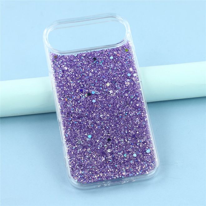 iPhone Air Handy Hülle - Glitzer TPU Softcase Series - purpur