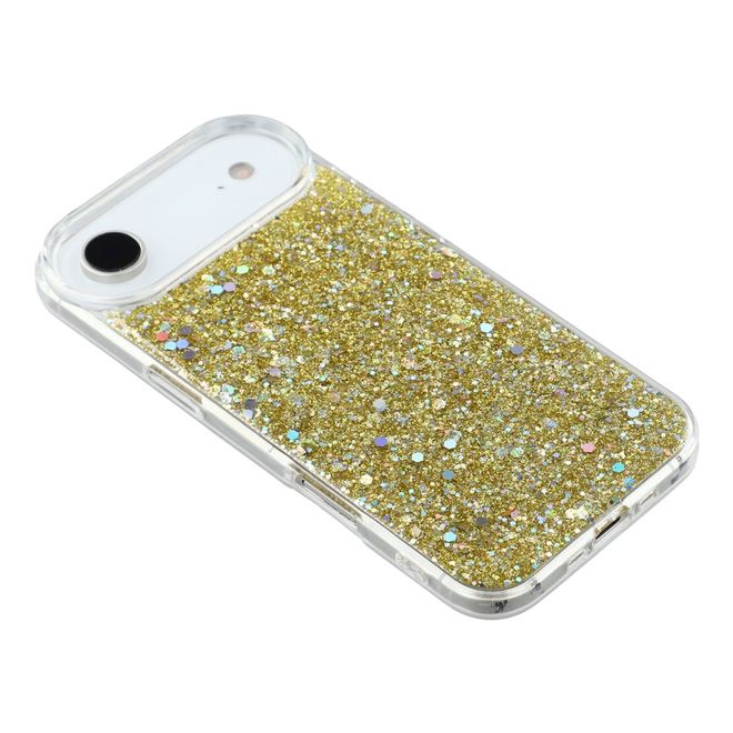 iPhone Air Handy Hülle - Glitzer TPU Softcase Series - gold