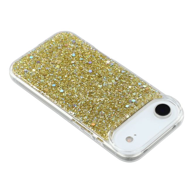 iPhone Air Handy Hülle - Glitzer TPU Softcase Series - gold