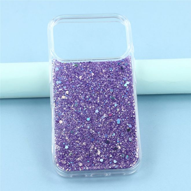 iPhone 17 Pro Handy Hülle - Glitzer TPU Softcase Series - purpur