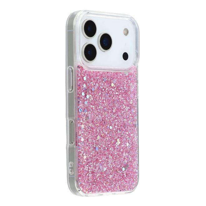 iPhone 17 Pro Handy Hülle - Glitzer TPU Softcase Series - rosa