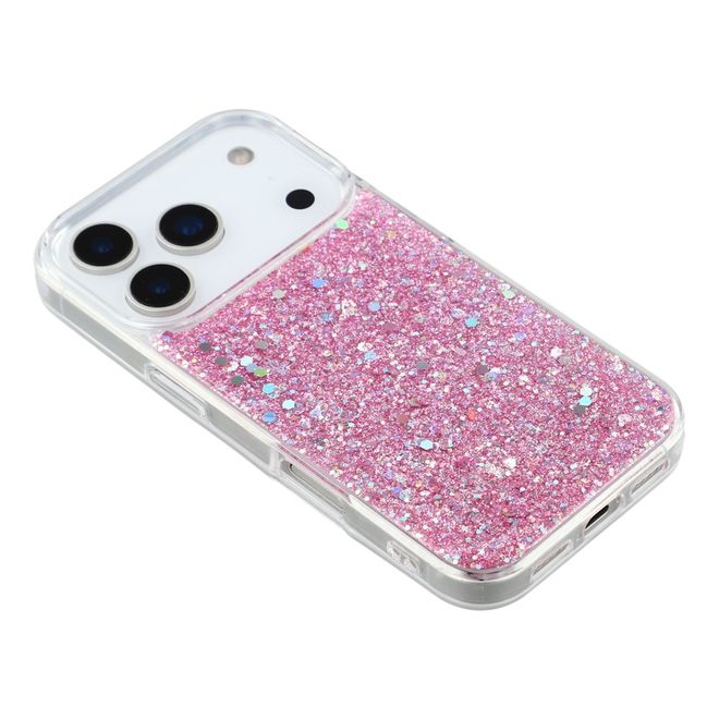iPhone 17 Pro Handy Hülle - Glitzer TPU Softcase Series - rosa