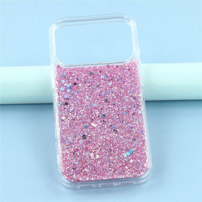iPhone 17 Pro Handy Hülle - Glitzer TPU Softcase Series - rosa