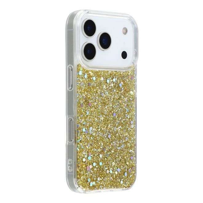 iPhone 17 Pro Handy Hülle - Glitzer TPU Softcase Series - gold
