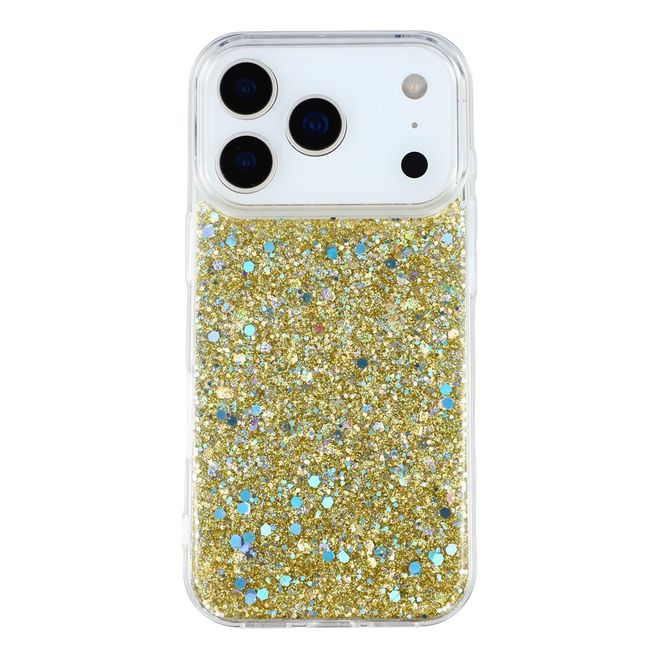 iPhone 17 Pro Handy Hülle - Glitzer TPU Softcase Series - gold