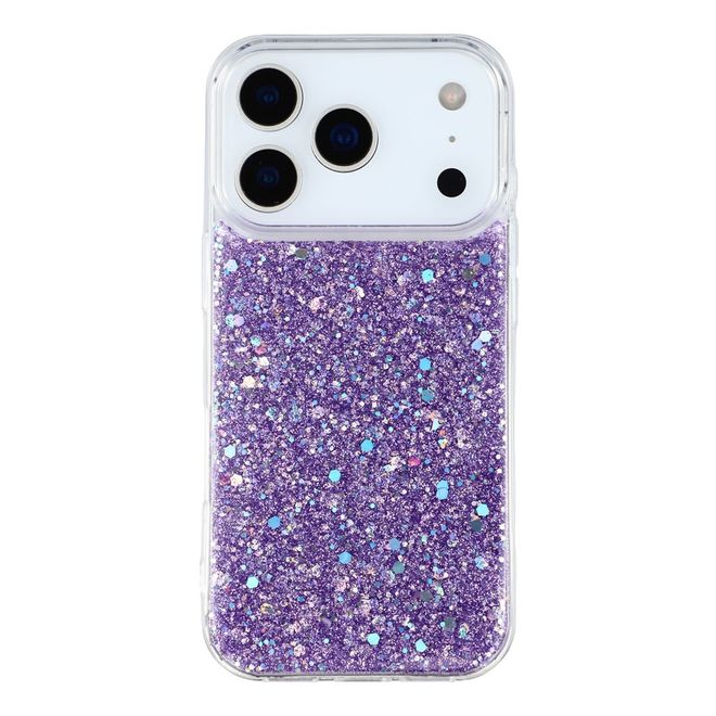 iPhone 17 Pro Max Handy Hülle - Glitzer TPU Softcase Series - purpur