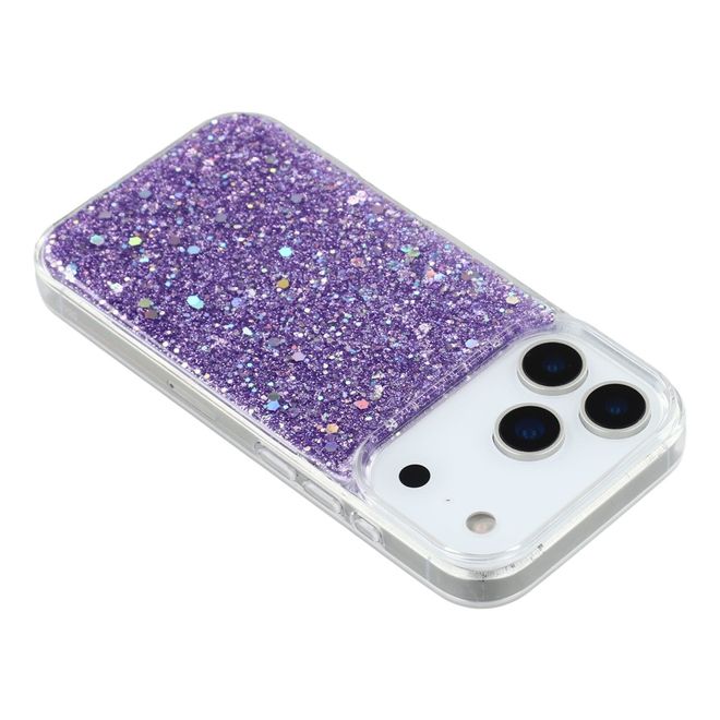 iPhone 17 Pro Max Handy Hülle - Glitzer TPU Softcase Series - purpur