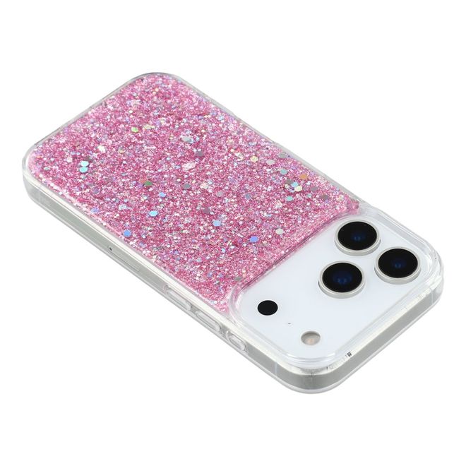 iPhone 17 Pro Max Handy Hülle - Glitzer TPU Softcase Series - rosa