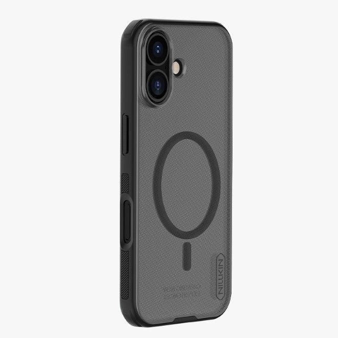 Nillkin - iPhone 17 Hülle - Kunststoff Case - Super Frosted Shield Pro Magnetic Series - transparent/schwarz