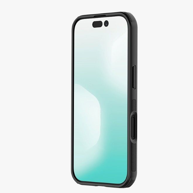 Nillkin - iPhone 17 Hülle - Kunststoff Case - Super Frosted Shield Pro Magnetic Series - transparent/schwarz