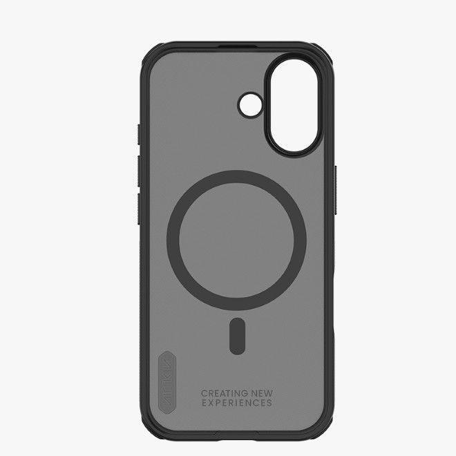 Nillkin - iPhone 17 Hülle - Kunststoff Case - Super Frosted Shield Pro Magnetic Series - transparent/schwarz