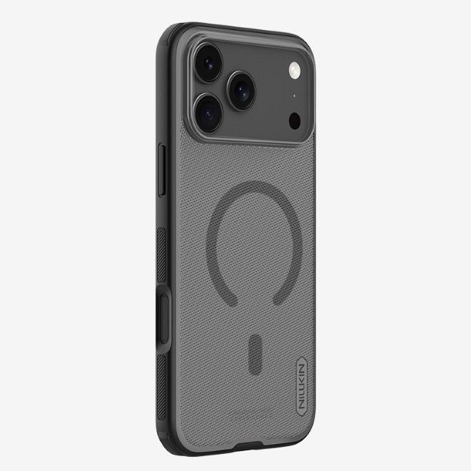 Nillkin - iPhone 17 Pro Max Hülle - Kunststoff Case - Super Frosted Shield Pro Magnetic Series - transparent/schwarz