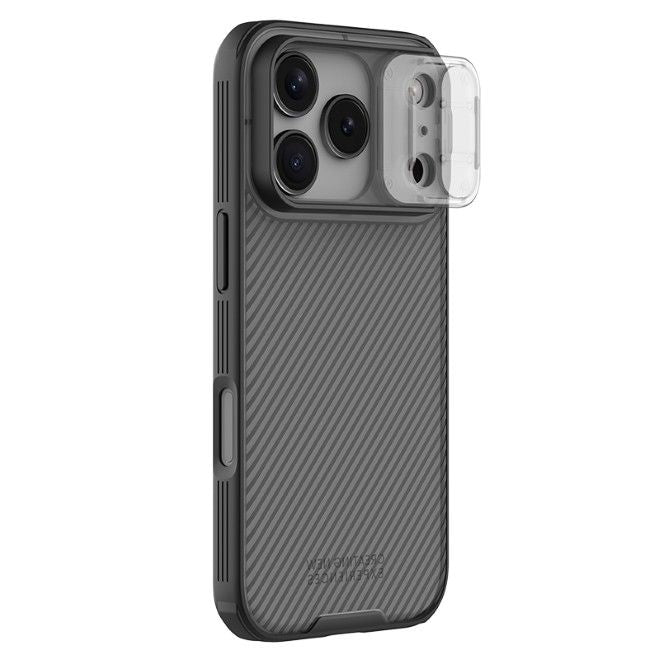 Nillkin - iPhone 17 Pro Hülle - Kunststoff Hardcase - CamShield Pro Series - transparent/schwarz